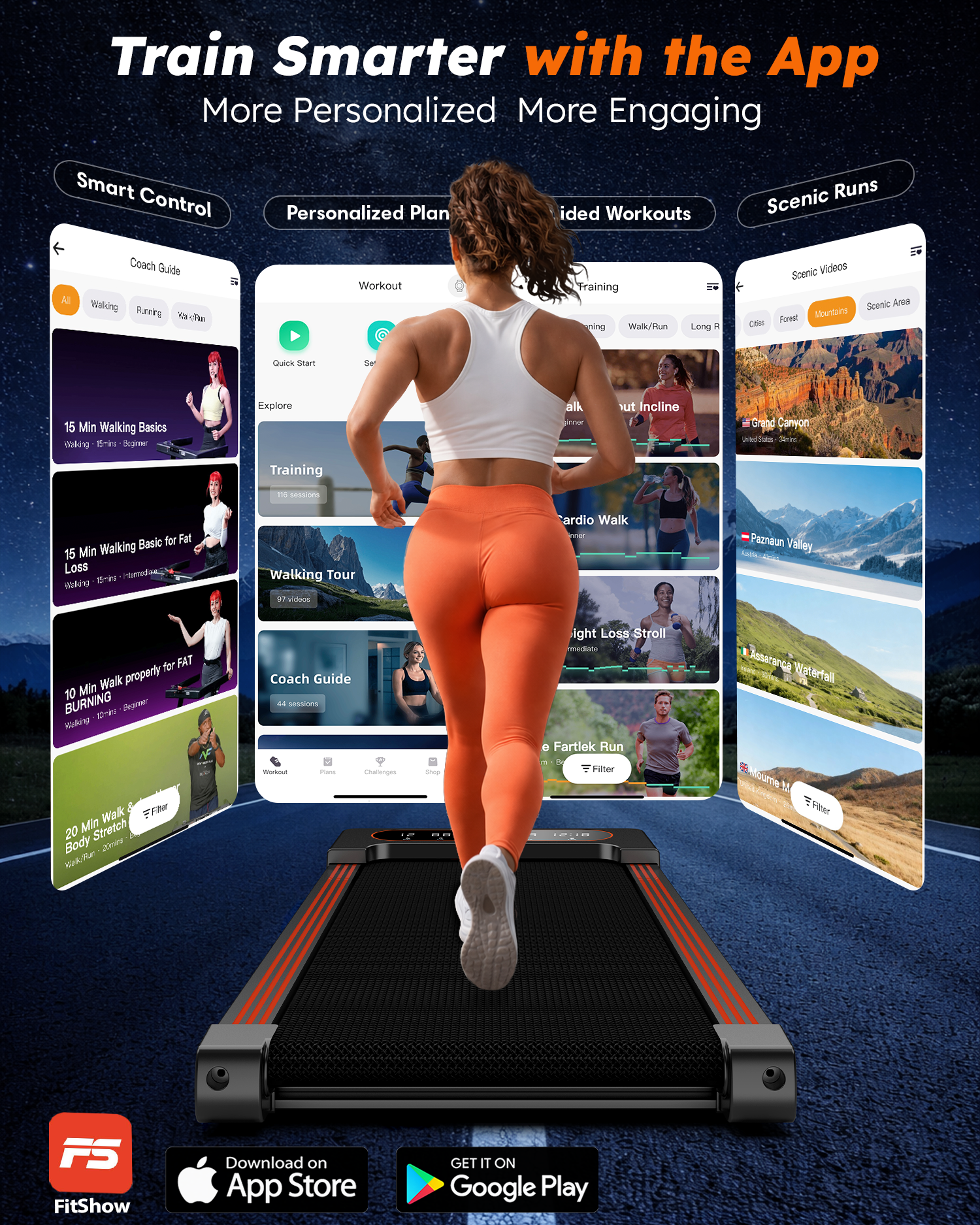 Walking Pad Treadmill with Auto Incline 12%-12Level, Quiet BLDC EvoDrive, Under Desk Treadmill for Home Office, Full Metrics Display, Extra-Large Belt, Quadra Cushion, 300lbs Capacity, App Control